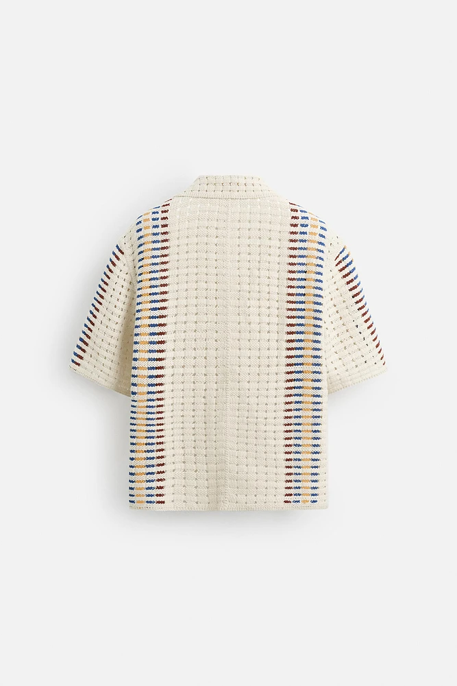 CHEMISE CROCHET RAYURES