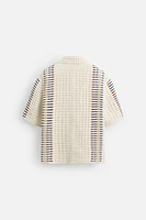 CHEMISE CROCHET RAYURES