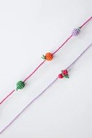 LOT DE DEUX COLLIERS FANTAISIE ET FRUITS