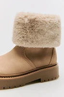 ANKLE BOOTS WITH FAUX FUR CUFF