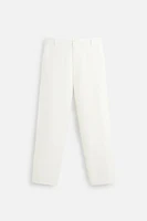STRAIGHT FIT COTTON PANTS