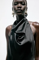 ROBE MINI HALTER SATINÉE