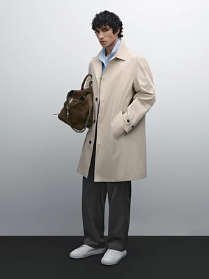 100% cotton trench coat