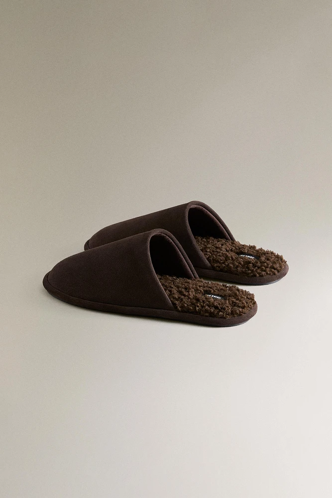 COZY LEATHER SLIPPERS