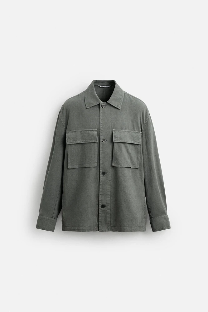 LINEN - COTTON POCKET JACKET