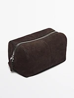 Nappa leather toiletry bag