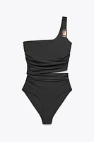 MAILLOT DE BAIN ASYMÉTRIQUE CUT OUT PIÈCE ÉPAULE