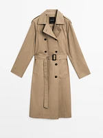 100% cotton water-repellent trench coat