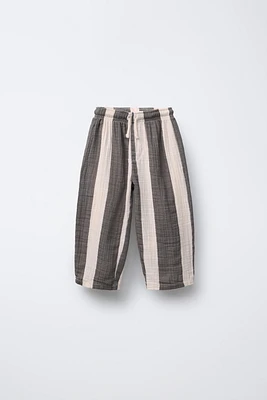 STRIPED COMBINATION PANTS