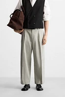 PANTALON DE COSTUME STRUCTURÉ AVEC LIN