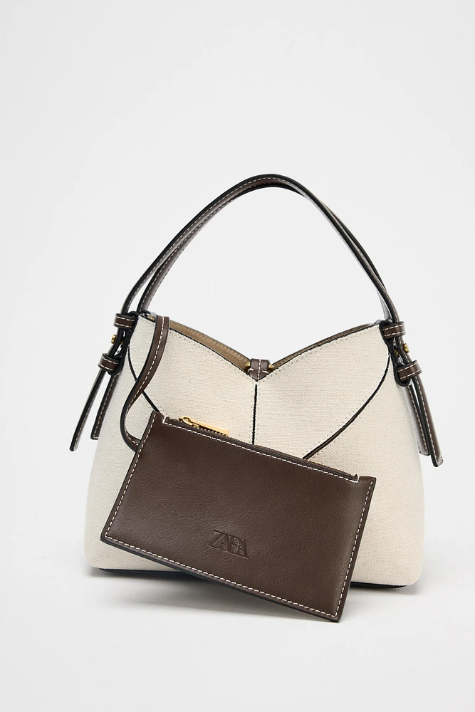 MINI SAC SHOPPER CANVAS CONTRASTE
