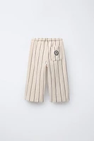 WOVEN STRIPE TERRY PANTS
