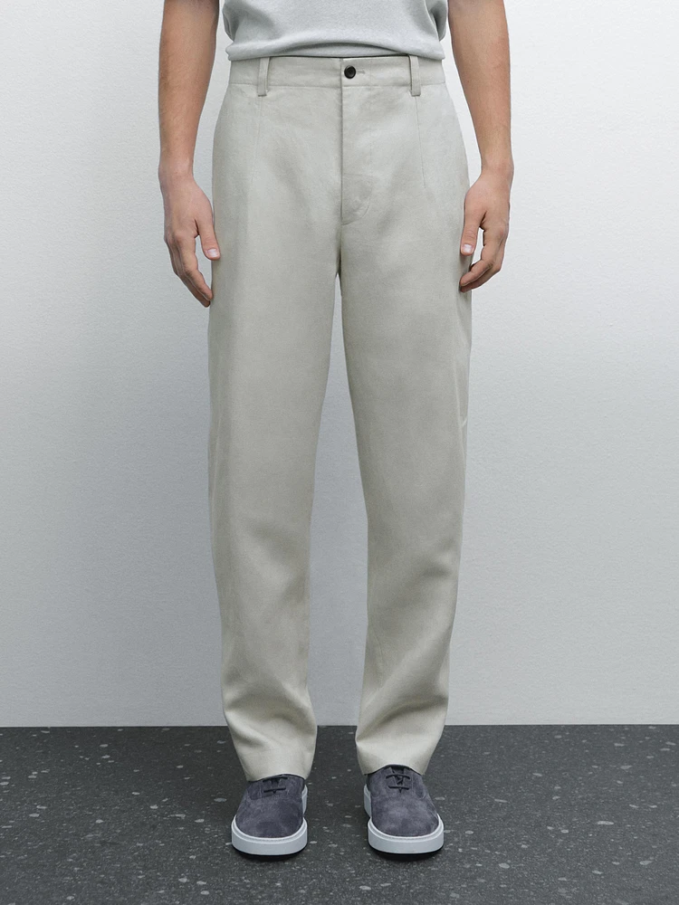 Pantalon de tailleur 100 % lin