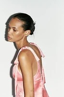 SATIN EFFECT BOW TOP