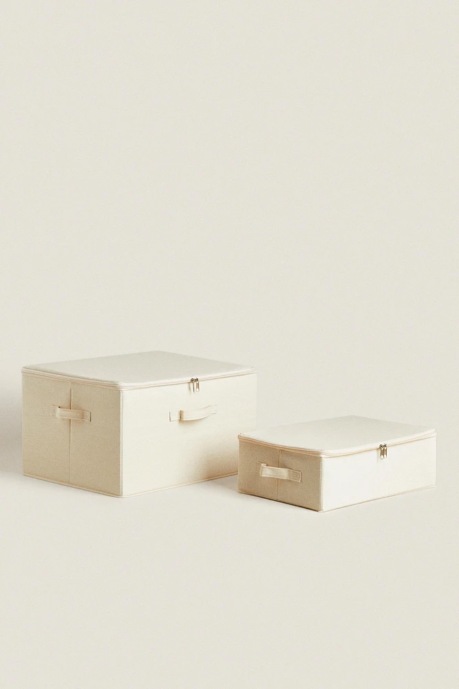 FOLDABLE STORAGE BOX WITH LID