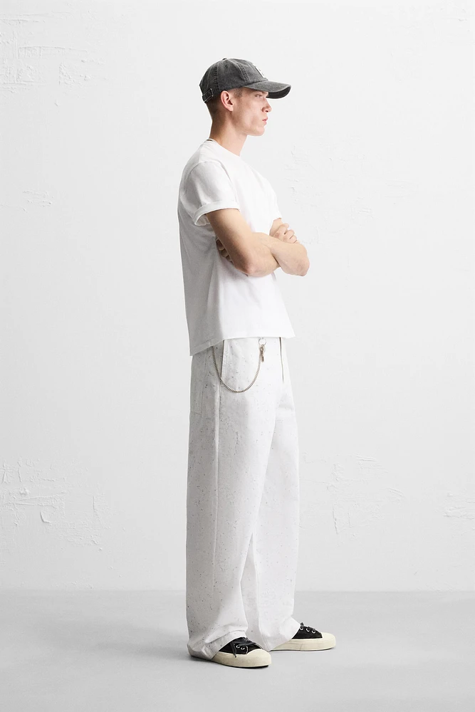 PANTALON COUPE LARGE IMPRIMÉ ABSTRAIT
