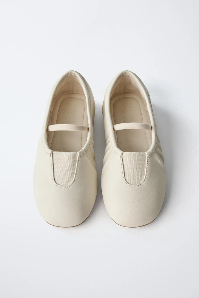 LEATHER BALLET FLATS