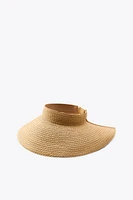 WIDE BRIM WOVEN VISOR