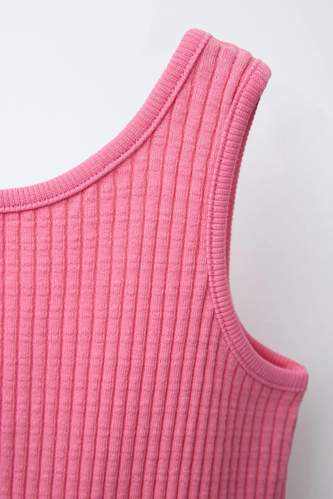 TWO-PACK OF RIBBED SHORT OVERALLS