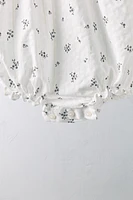 1-24 MONTHS/ SHINY FLORAL ROMPER LIMITED EDITION