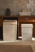 FABRIC-LINED LAUNDRY HAMPER