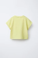 ENSEMBLE T-SHIRT ET BERMUDA GAUFRÉ
