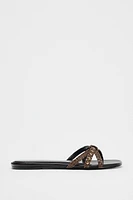 STUDDED FLAT SANDALS