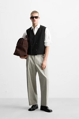 PANTALON DE COSTUME STRUCTURÉ AVEC LIN