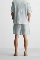 BERMUDA JACQUARD EFFET FROISSÉ