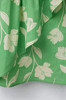 ROBE IMPRIMÉE FLEURS VOLANTS