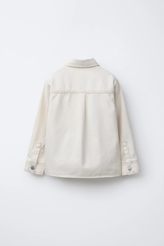 ECRU UTILITY OVERSHIRT