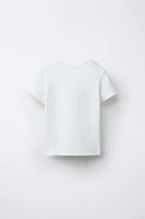 T-SHIRT CÔTELÉ À NŒUDS