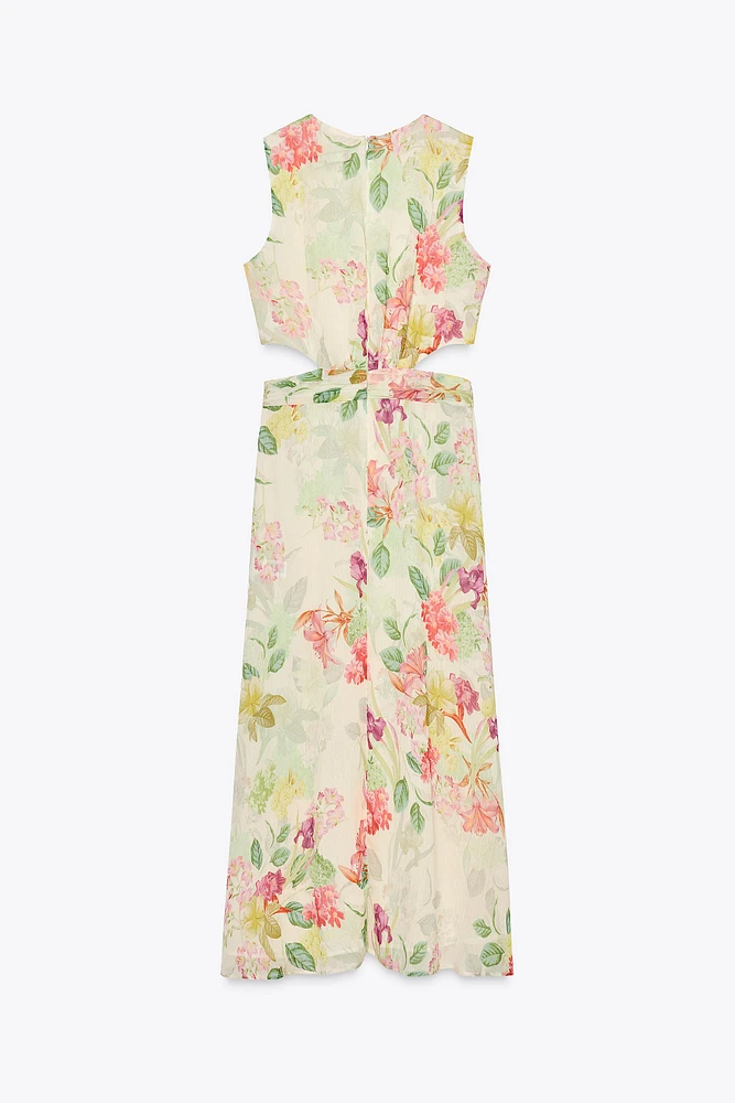 ROBE IMPRIMÉE FLORALE AJOURÉE