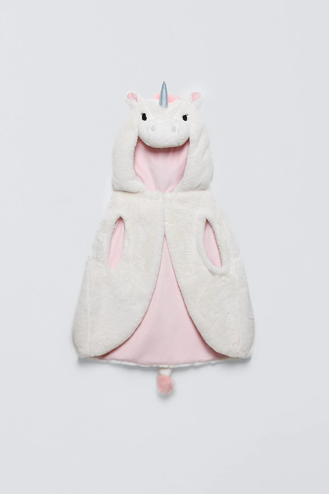 CAPE EFFET FOURRURE LICORNE