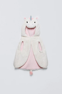 CAPE EFFET FOURRURE LICORNE