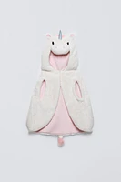 FAUX FUR UNICORN CAPE