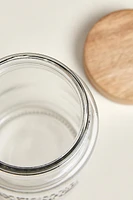 GLASS SCREW-ON STORAGE JAR