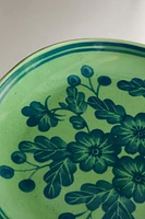 ASSIETTE PLATE GRÈS FLEURS