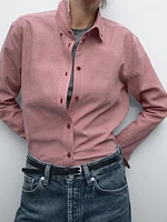Cotton blend check shirt