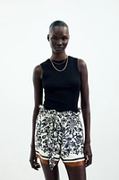SLEEVELESS RIBBED T-SHIRT
