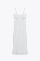 ROBE MIDI EN DENIM AJOURÉE Z1975