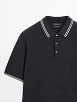 100% cotton knit polo shirt