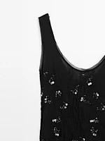 Long dress with beading
