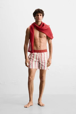MAILLOT DE BAIN LONG À RAYURES