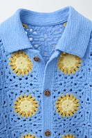 CROCHET SUN KNIT SHIRT