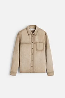 SUEDE OVERSHIRT