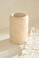 BEIGE MARBLE TOOTHBRUSH CUP