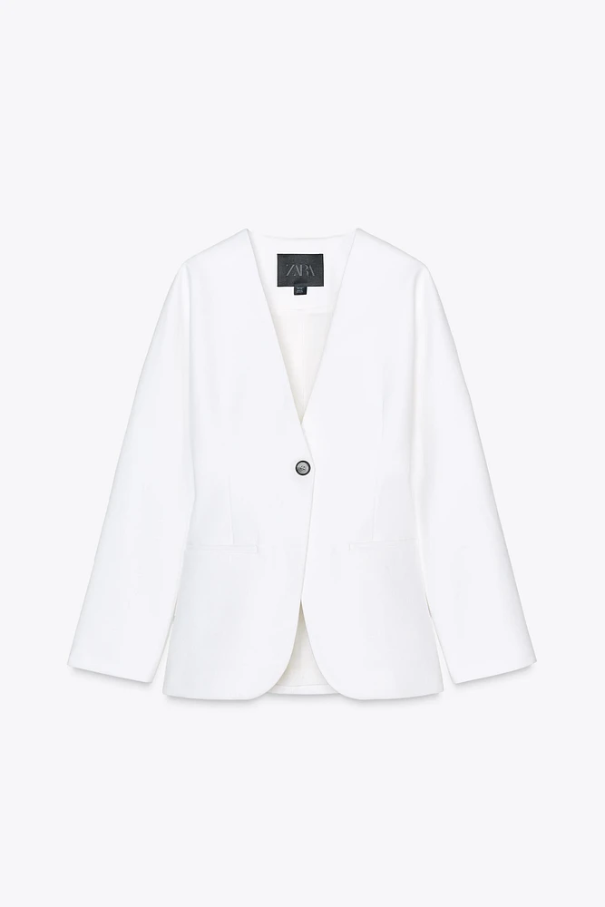 BLAZER TAILLÉ EN LIN 100 % ZW COLLECTION