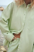 CHEMISE OVERSIZE EN POPELINE RAYÉE