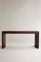 WOOD AND LEATHER DESK